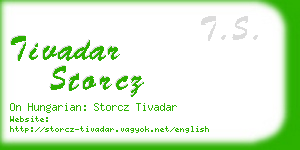 tivadar storcz business card